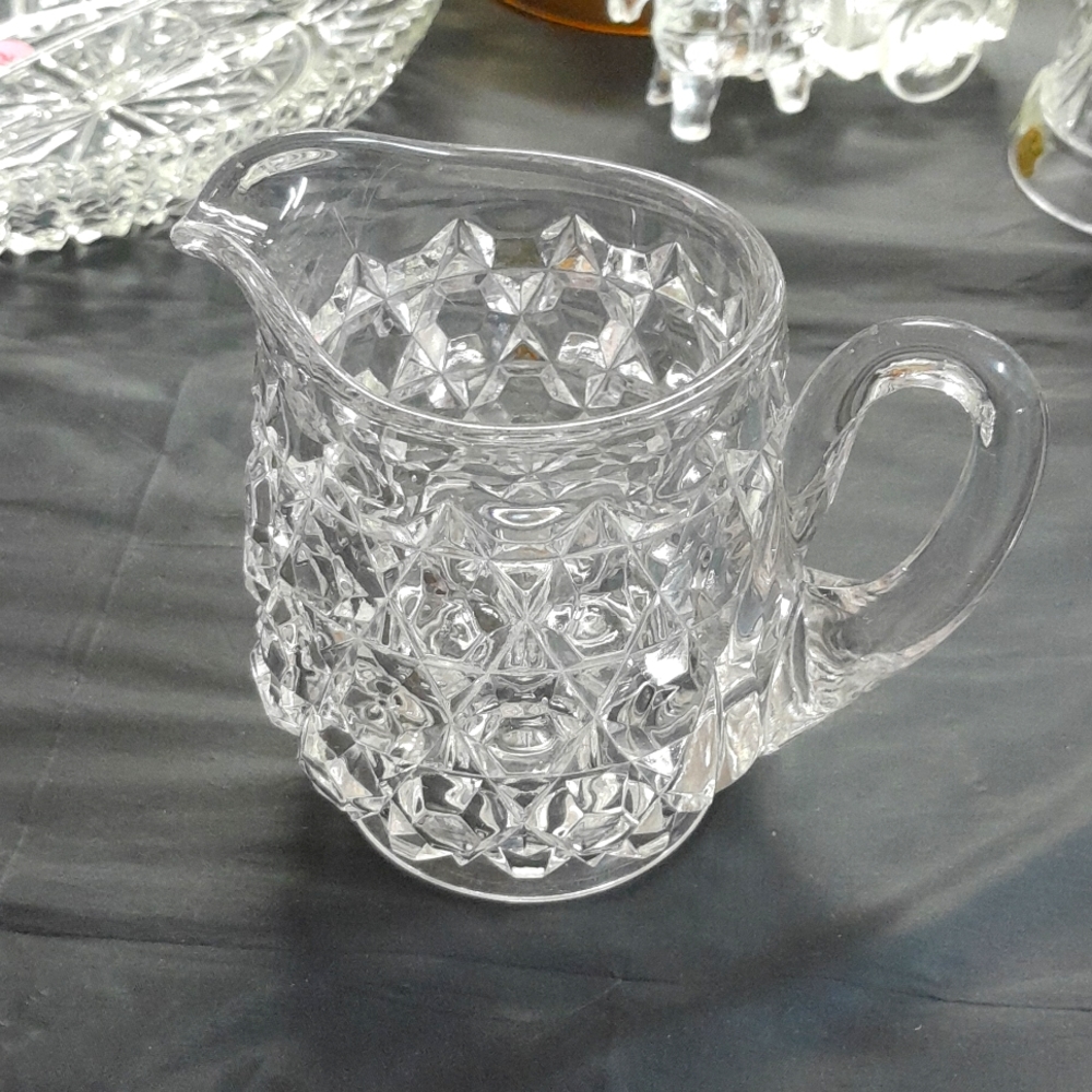 Heavy Glass Cream Pitcher